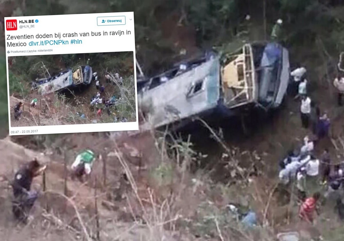 Tragiczny wypadek autokaru na południu Meksyku: pojazd, którym podróżowali uczestnicy rekolekcji, spadł w 90-metrową przepaść. Zginęło co najmniej 17 osób, a 31 zostało rannych - podały służby ratunkowe. Ze wstępnych ustaleń wynika, że przyczyną wypadku była usterka pojazdu.