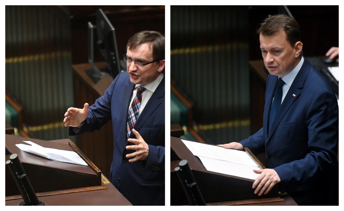 "Chcę zaprzeczyć, że miałem dostęp do materiału filmowego z paralizatora" - mówił w Sejmie Mariusz Błaszczak. Biegli stwierdzili, że do śmierci Igora Stachowiaka nie przyczyniły się ani zastosowane przez policjantów chwyty obezwładniające, ani użycie paralizatora - podkreślił natomiast minister sprawiedliwości, prokurator generalny Zbigniew Ziobro. Ministrowie spraw wewnętrznych i administracji oraz sprawiedliwości przedstawiają informację rządu ws. śmierci w 2016 r. na wrocławskim komisariacie 25-letniego Igora Stachowiaka.