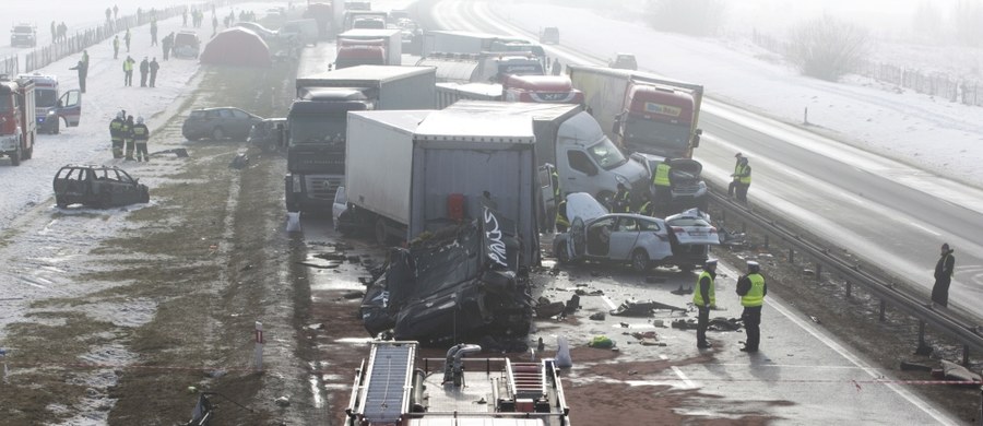 Prokuratura w Piotrkowie Trybunalskim, która prowadzi śledztwo w sprawie dwóch karamboli na autostradzie A1, przesłuchała już ponad 70 osób - dowiedziała się reporterka RMF FM Agnieszka Wyderka. Wśród przesłuchanych są obywatele: Niemiec i Czech. Śledztwo w sprawie wypadków przedłużono do końca października. 