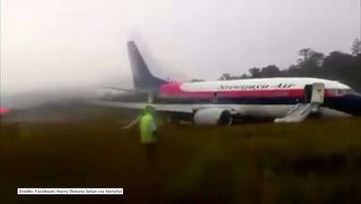 Samolot wypadł z pasa startowego. Pasażerowie przeżyli chwile grozy 