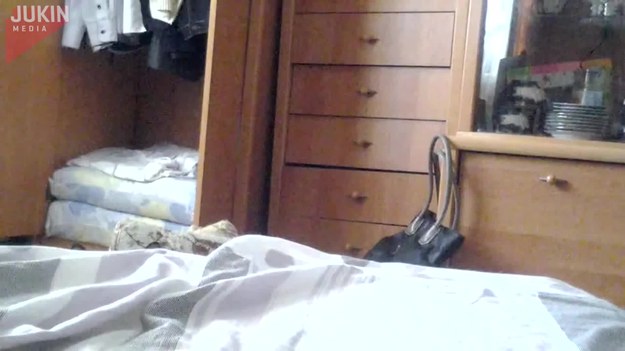 Ten kot nie specjalnie lubi być fotografowany. Schował się więc za łóżkiem i co jakiś czas powoli wychylał głowę, by sprawdzić, czy jego pan wciąż tam jest.