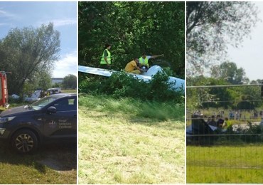 Wypadek szybowca w Krakowie. Życiu pilota nic nie zagraża