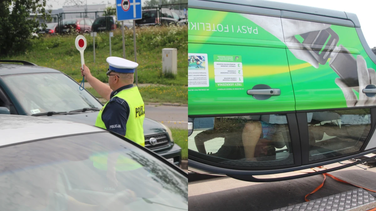 Kilkunastu kierowców z Olsztyna zamiast mandatów za drobne wykroczenia zostało dzisiaj ukaranych... symulowanym "dachowaniem". Akcję na ulicy Leonharda zorganizowano w związku z dniem świętego Krzysztofa - patrona kierowców.