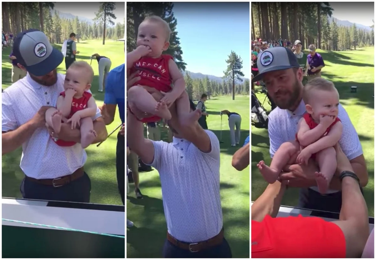 Pewien ojciec, który przyszedł na turniej golfa rozgrywany przez amerykańskie gwiazdy show-biznesu, był bardzo zdeterminowany, by zwrócić na siebie uwagę piosenkarza Justina Timberlake’a. Wyciągał trzymanego na rękach synka, mając nadzieję, że gwiazdor do niego podejdzie i pozwoli zrobić sobie pamiątkowe zdjęcie. 