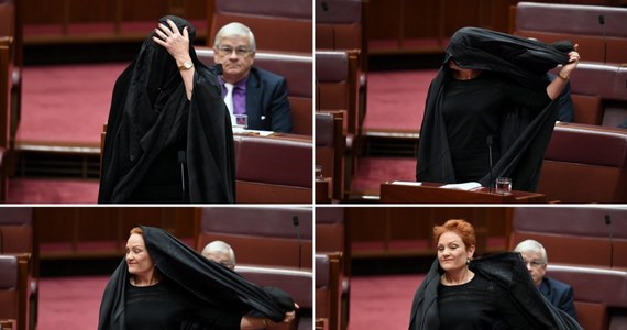Australijska senator Pauline Hanson, szefowa antyimigracyjnej partii Jeden Naród, pojawiła się w parlamencie w ... burce. Miało to być mocnym akcentem jej kampanii przeciwko zasłaniającym twarz muzułmańskim ubiorom dla kobiet.