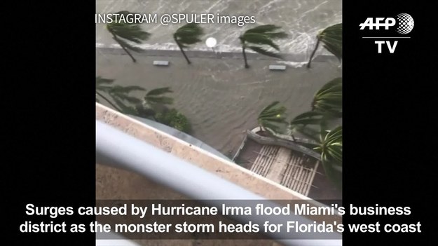 Huragan Irma. Miami pod wodą.