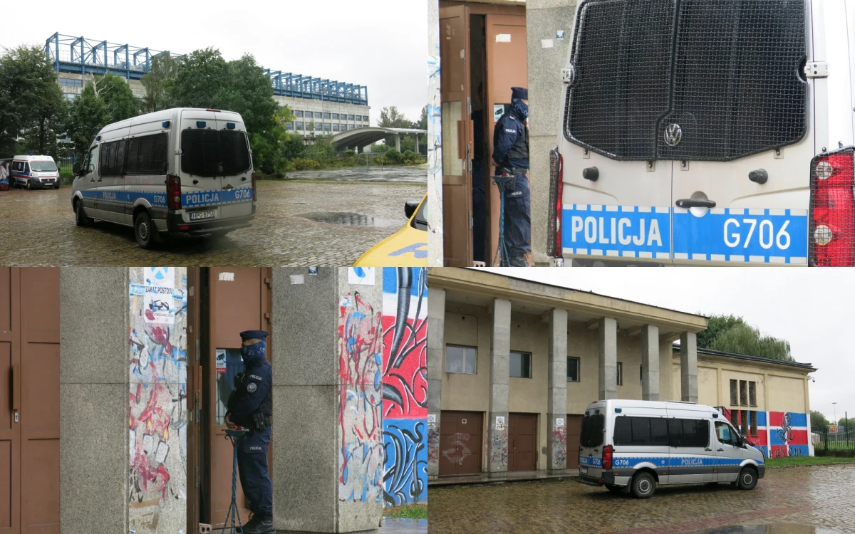 ​Kilkudziesięciu policjantów z oddziału antyterrorystycznego przeszukało halę Wisły Kraków przy ulicy Reymonta w Krakowie. Przeszukanie - przeprowadzone na polecenie Prokuratury Rejonowej w Chorzowie - było związane z dochodzeniem ws. rozboju i kradzieży emblematów klubowych.