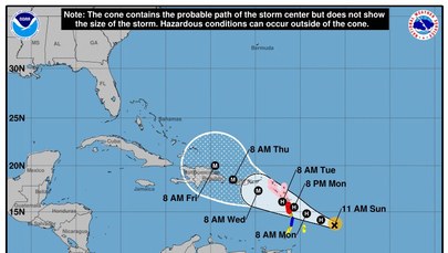 Huragan Maria nadciąga. Pomarańczowy alert