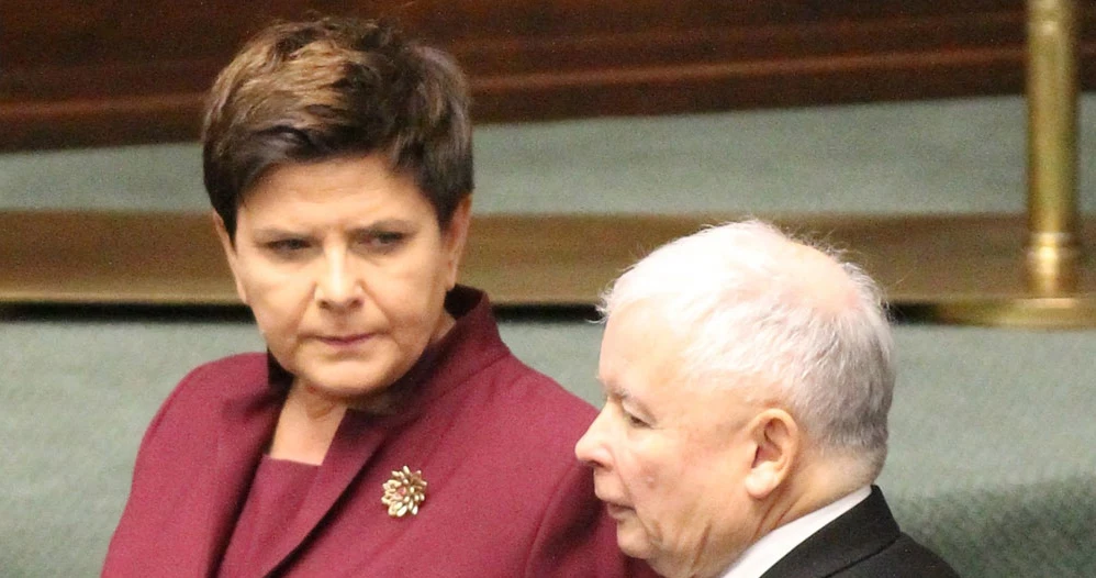 Premier Beata Szydło i prezes Jarosław Kaczyński