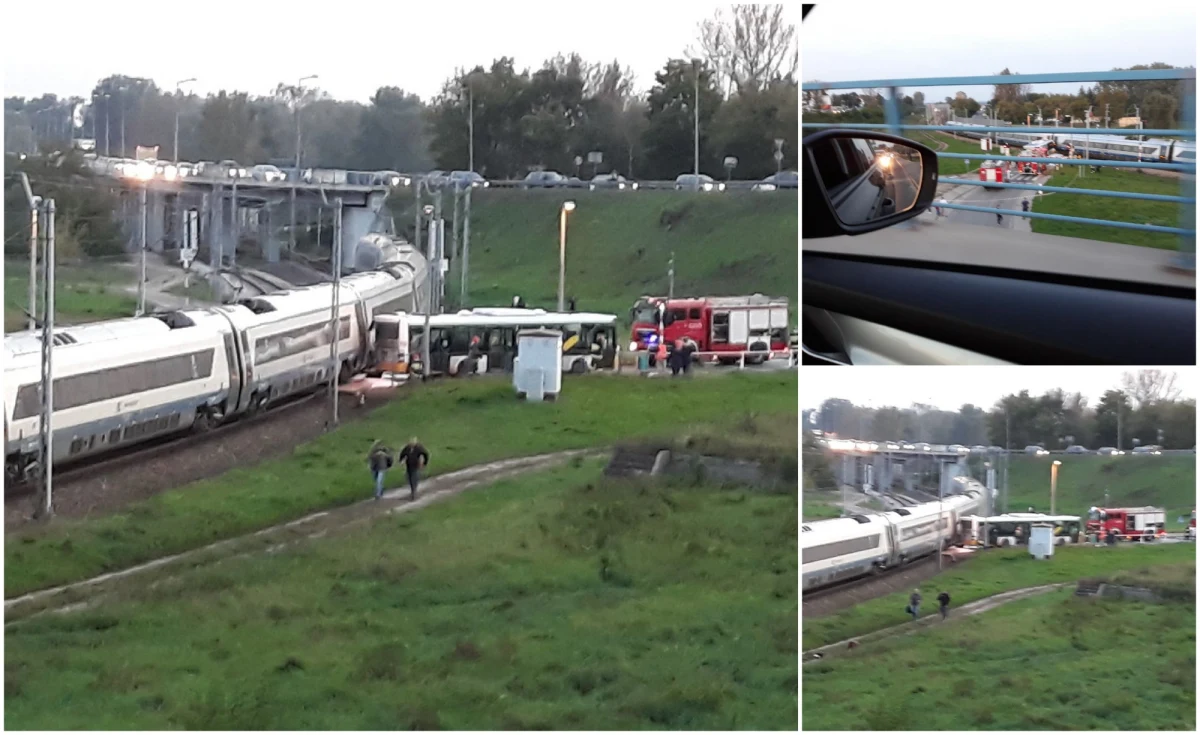 Zderzenie Pendolino relacji Gdynia - Bielsko-Biała z autobusem dowożącym pasażerów na lotnisko w Modlinie. Do wypadku doszło w Nowym Dworze Mazowieckim na przejeździe kolejowym tuż przed lotniskiem. Informację o wypadku dostaliśmy na Gorącą Linię RMF FM.