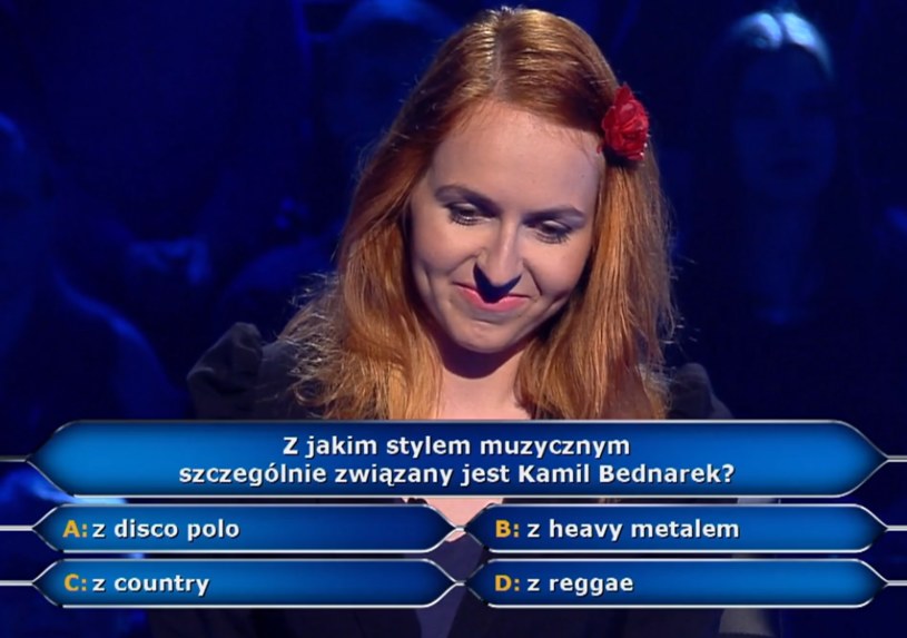 Violetta Rost z Bytomia w "Milionerach". Uczestniczka pozdrowiła Kamila Bednarka, choć powiedziała, że Polacy nie umieją grać reggae.