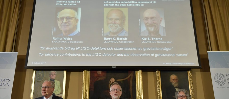 Tegoroczną nagrodę Nobla w dziedzinie fizyki otrzymało trzech naukowców za odkrycie fal grawitacyjnych - Rainer Weiss, Barry Barrish i Kip Thorne. "Tegoroczny Nobel z fizyki to uznanie dla pracy tysiąca ludzi" - powiedział Weiss.