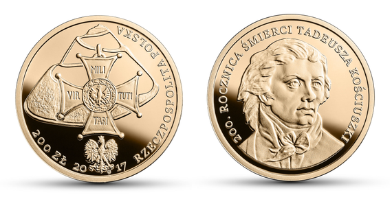 Narodowy Bank Polski wprowadził do obiegu monety kolekcjonerskie – złotą i srebrną – z okazji 200. rocznicy śmierci Tadeusza Kościuszki. Jak podkreśla NBP, srebrna moneta jest wyjątkowa - została wykonana w technice wysokiego reliefu.