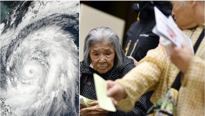 Japonia zagłosowała i czeka na tajfun. Dziesiątki tysięcy ludzi wezwanych do ewakuacji