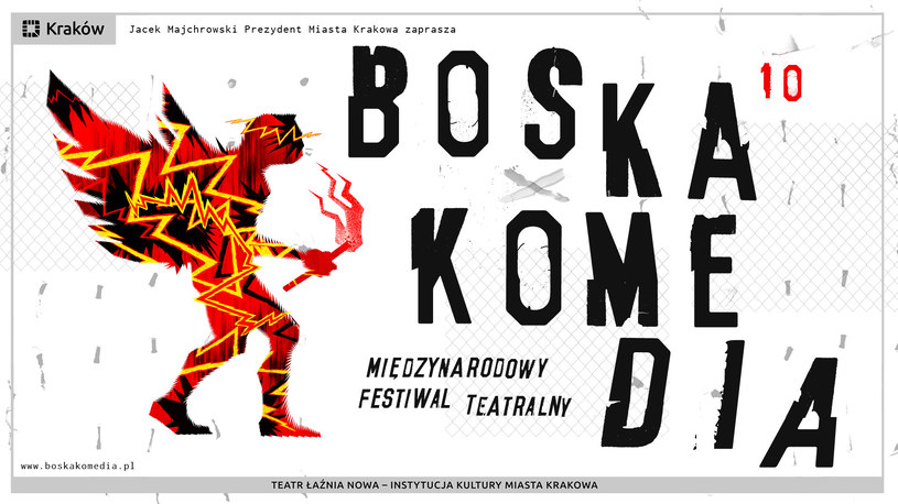 10. Międzynarodowy Festiwal Teatralny Boska Komedia rozpocznie się 9 grudnia w Krakowie. W ciągu ośmiu dni publiczność obejrzy 16 spektakli w konkursie Inferno, 11 w sekcji Purgatorio i 4 w sekcji młodych twórców Paradiso. 