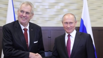 Prezydent Czech na spotkaniu w Rosji: Trzeba skończyć z sankcjami