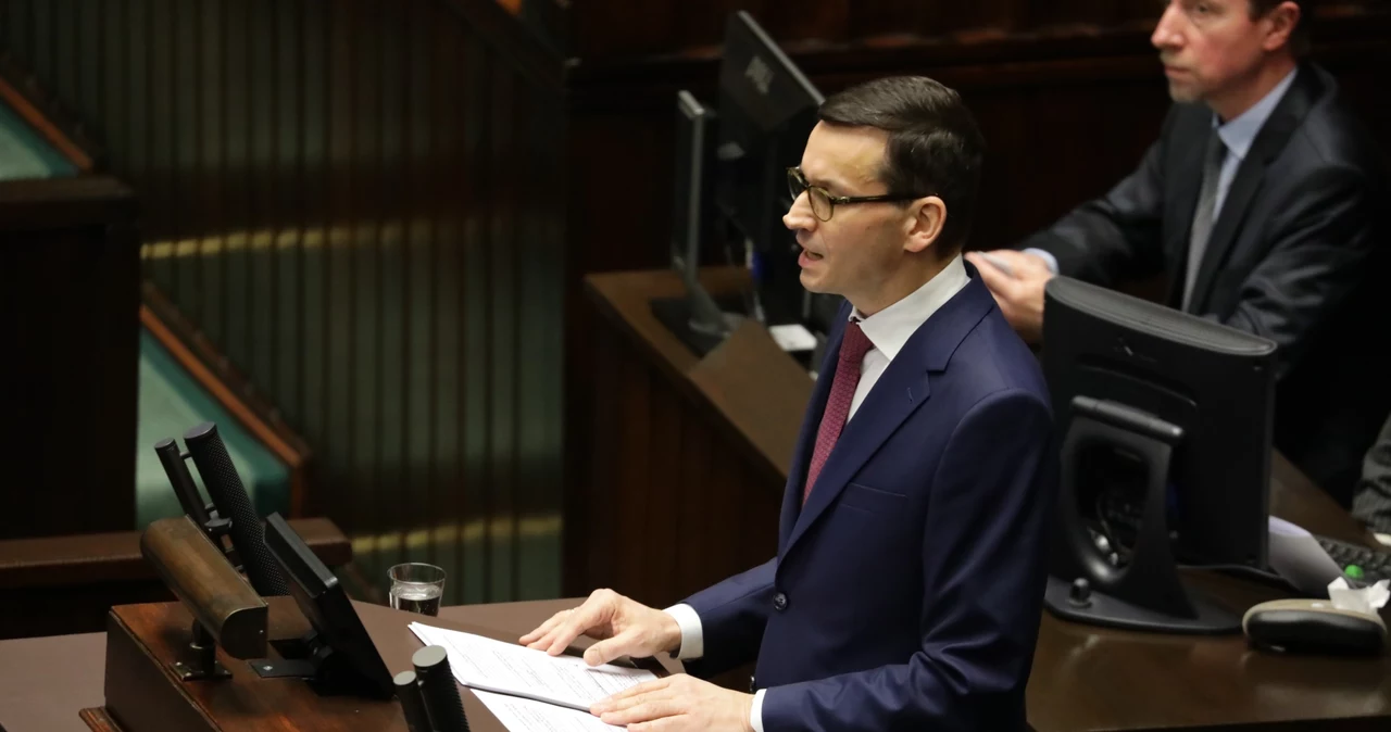 Premier Mateusz Morawiecki wygłasza expose w Sejmie