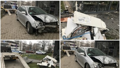 Warszawa: Pijany kierowca wjechał w ścianę bloku