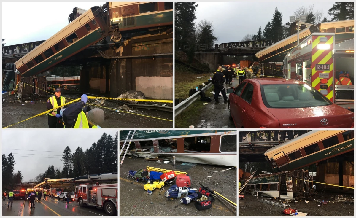 Katastrofa kolejowa w amerykańskim stanie Waszyngton. Wykoleił się tam pociąg relacji Seattle-Portland. Część wagonów wisi nad autostradą. Zginęło co najmniej 6 osób, 77 trafiło do szpitali.