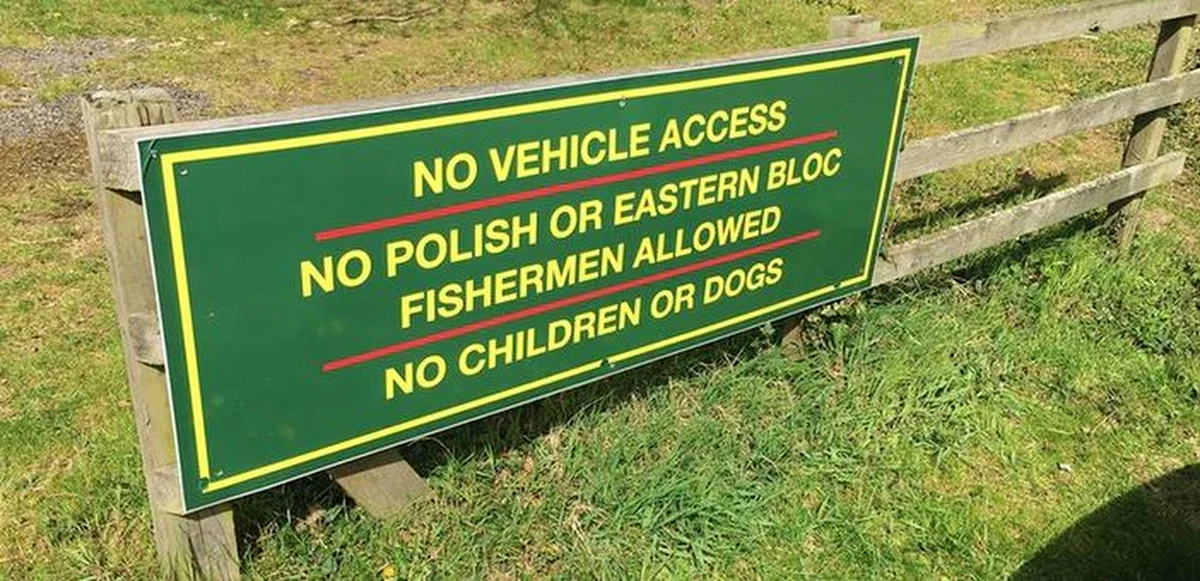 Zakaz wstępu dla polskich wędkarzy - sprawa kontrowersyjnego znaku, który pojawił się przy jednym z łowisk w hrabstwie Oxfordshire, może znaleźć finał w sądzie. Właściciel łowiska zakazał również wstępu innym osobom z Europy Wschodniej, dzieciom i psom. 