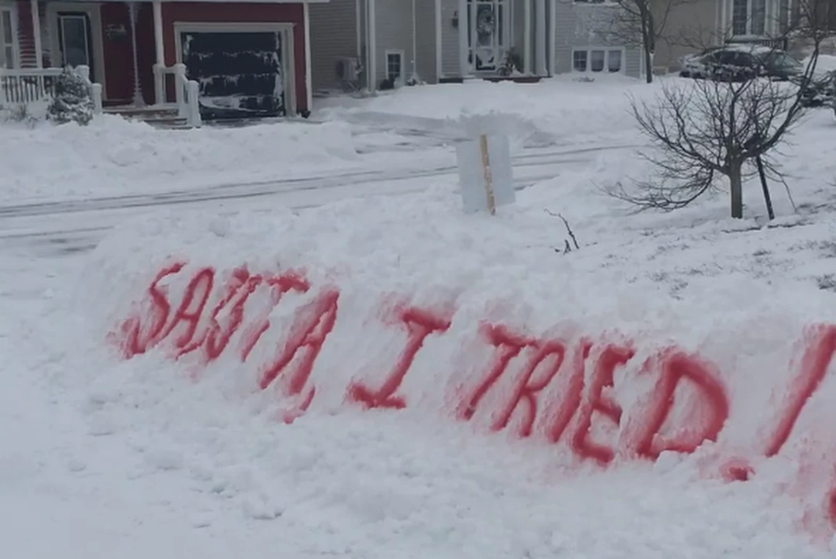 9-letnia Jennifer z Kanady chciała, by przelatujący nad jej domem święty Mikołaj dostrzegł jej świąteczną "prośbę". Na usypanej na podjeździe zaspie zostawiła zrobiony czerwonym sprayem napis, w którym poprosiła Mikołaja o zostawienie prezentów i... zabranie jej brata.