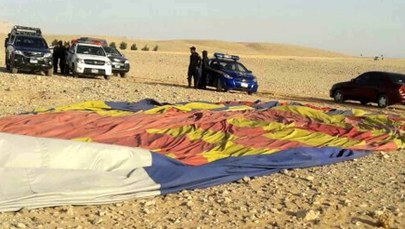Egipt: Balon z turystami runął na ziemię. 4 osoby zatrzymane