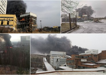 Czarny dym nad Katowicami. Płonął budynek byłej kopalni Boże Dary