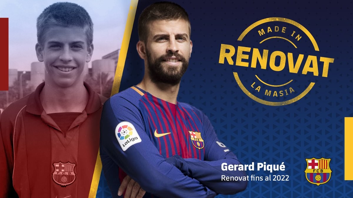 Obrońca „Dumy Katalonii” Gerard Pique porozumiał się z klubem i przedłużył kontrakt do czerwca 2022 roku z kwotą odstępnego wysokości 500 milionów euro. Ten ruch może oznaczać, że będzie grał w Barcelonie do końca kariery.