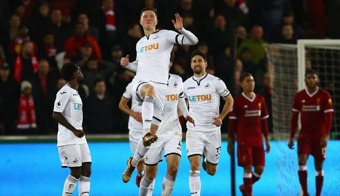 Swansea - Liverpool 1-0. Jordan Ayew złamał nos koledze z drużyny