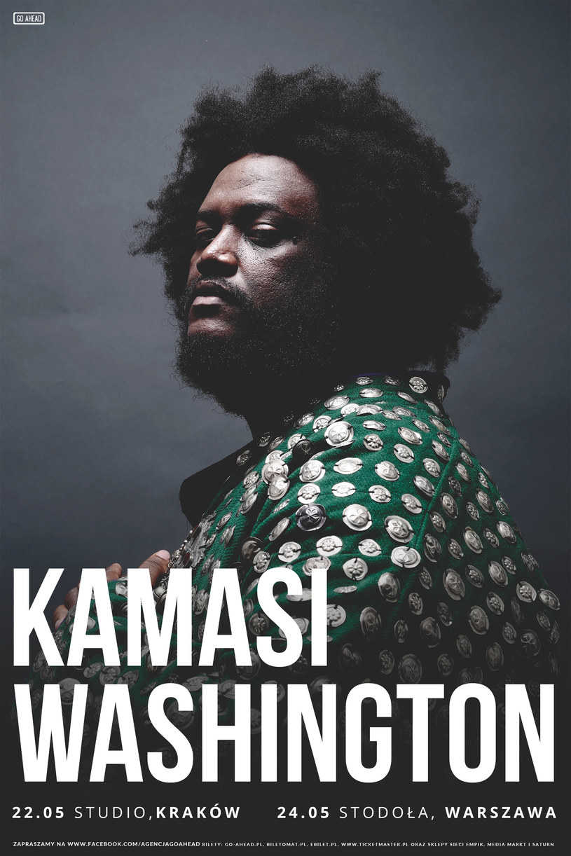Kamasi Washington wraca do Polski na dwa koncerty. Muzyk wystąpi 22 maja w krakowskim klubie Studio i 24 maja w warszawskiej Stodole.
