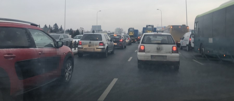 Kilkadziesiąt minut trwały kłopoty kierowców jadących do Warszawy z Pruszkowa Alejami Jerozolimskimi. Na skrzyżowaniu z Ryżową ruch zatamowała zepsuta pługopiaskarka.