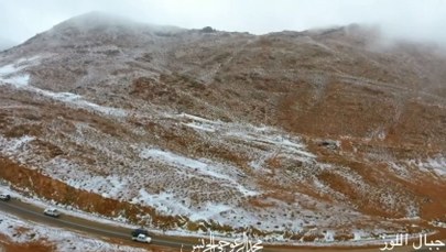 Śnieg spadł w górach na północy Arabii Saudyjskiej