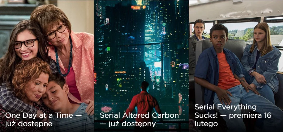 Netflix zaprezentował zestawienie "pierwszego razu" z seryjnym oglądaniem w Polsce. Pod pojęciem seryjne oglądanie rozumie się obejrzenie co najmniej jednego sezonu serialu w ciągu 7 dni od rozpoczęcia. Ponad 90 proc. użytkowników Netflix, którzy korzystają z serwisu co najmniej od roku, pierwsze seryjne oglądanie ma już za sobą. W czołówce jest "Stranger Things", "Narcos" i "House of Cards".