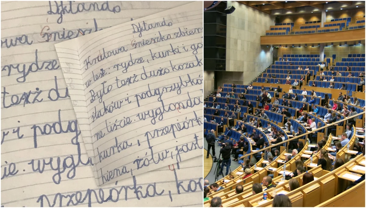 Kilkaset osób mierzy się dziś w Auditorium Maximum UJ z arcytrudnym, organizowanym już po raz czwarty Dyktandem Krakowskim. Po raz pierwszy w tym roku - obok dyktanda dla profesjonalistów - przygotowano też ortograficzne wyzwanie dla dzieci. Początek - o godzinie 10! Jeśli nie możecie dziś być z nami w Krakowie, nic straconego! Zapraszamy Was na transmisję na żywo w serwisie YouTube i na RMF24.pl. Dzięki temu będziecie mogli również napisać dyktando!