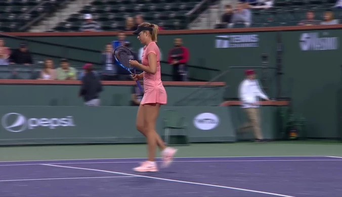 Szarapowa przegrała z Osaką w Indian Wells. Wideo