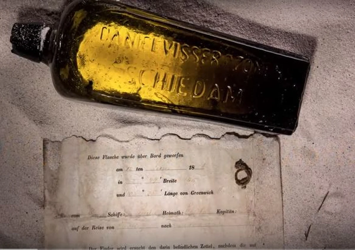 List w butelce został wyrzucony do wód Oceanu Indyjskiego przez marynarza z pokładu niemieckiego statku 12 czerwca 1886 roku. Miejsce i data zostały skrupulatnie odnotowane w liście. W styczniu tego roku po 132 latach butelka została wyrzucona przez fale na plażę w Australii.