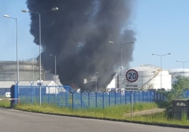Gdańsk: Pożar na terenie rafinerii