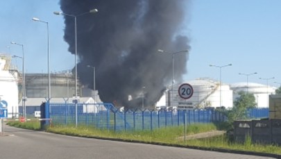 Gdańsk: Pożar na terenie rafinerii
