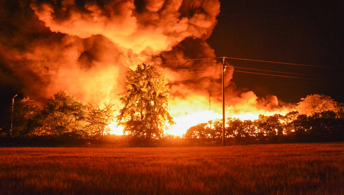 ​18 zastępów strażaków walczy z pożarem w Dąbrowie Niemodlińskiej na Opolszczyźnie. Płomienie objęły trzy budynki, w których magazynowano sprasowane śmieci, w tym plastik.