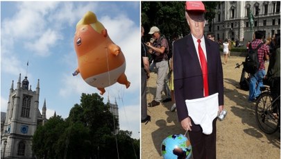 Balon-karykatura Trumpa zawisł nad brytyjskim parlamentem