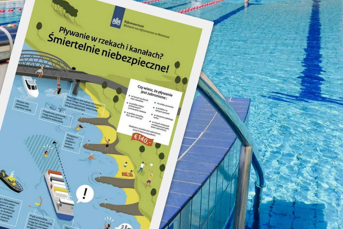 ​W związku z rosnącą liczbą utonięć Polaków w Holandii tamtejsza policja ostrzega... w języku polskim. Funkcjonariusze chcą dotrzeć do osób posługujących się naszym językiem za pomocą plakatów informujących o niebezpieczeństwie czyhającym na nieostrożnych pływaków w rzekach czy kanałach.