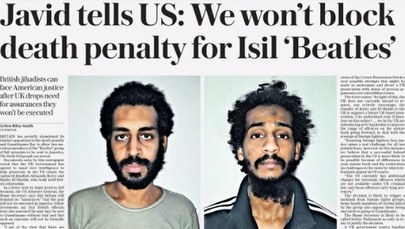 ​Kara śmierci dla "beatlesów"? Chodzi o Brytyjczyków w szeregach ISIS