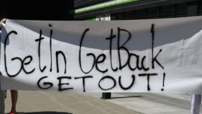 Oszukani przez GetBack protestowali w Warszawie