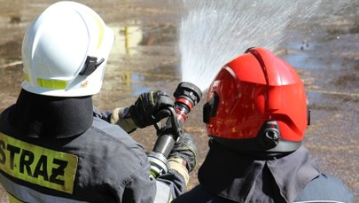 Pożar hali, w której były środki chemiczne. Strażacy zabezpieczają pogorzelisko 