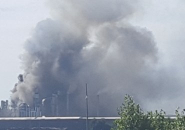 Pożar w zakładzie w Mielcu. Dym było widać z daleka
