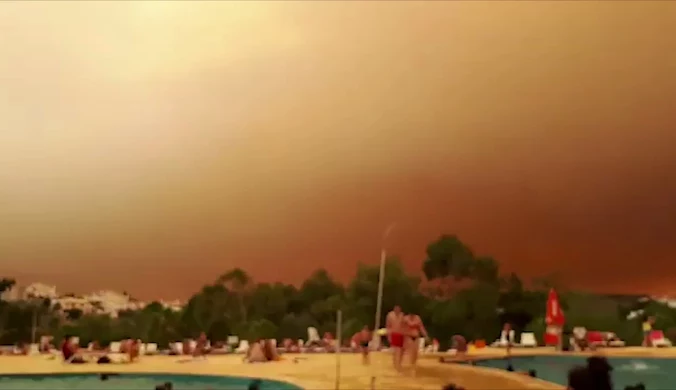 Wielki pożar w Algarve w Portugalii