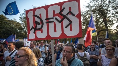 Protest przed rosyjską ambasadą w Pradze. "Apetyt na agresję jest stale widoczny" 