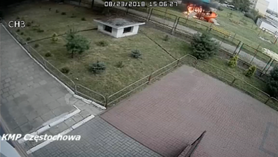 Pożar na placu zabaw w Częstochowie. Policja szuka świadków