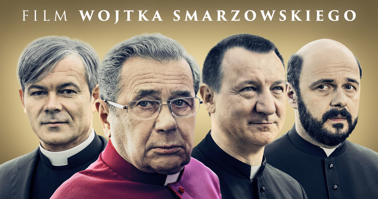 Jacek Braciak, Janusz Gajos, Robert Więckiewicz i Arkadiusz Jakubik znaleźli się na plakacie nowego filmu Wojtka Smarzowskiego "Kler".