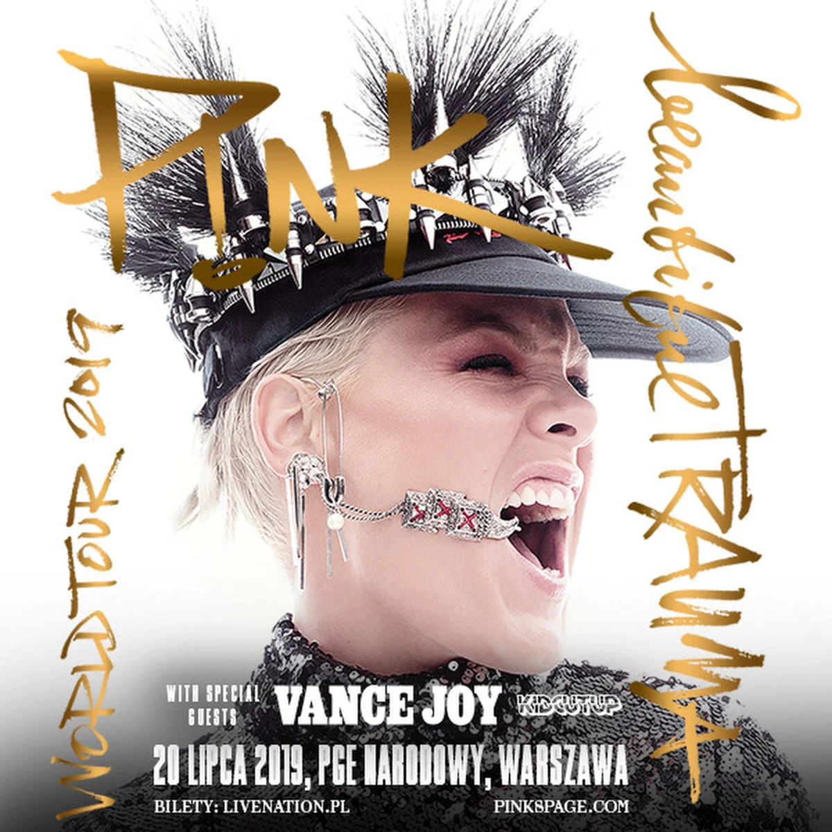 Międzynarodowa ikona pop P!NK ogłosiła zaplanowany na kolejne lato stadionowy koncert w Polsce w ramach trasy koncertowej P!NK Beautiful Trauma World Tour 2019. Artystka słynąca z niezwykle silnego i wyjątkowego głosu oraz profesjonalnych i dynamicznych występów zagra na PGE Narodowym w Warszawie 20 lipca 2019 roku.